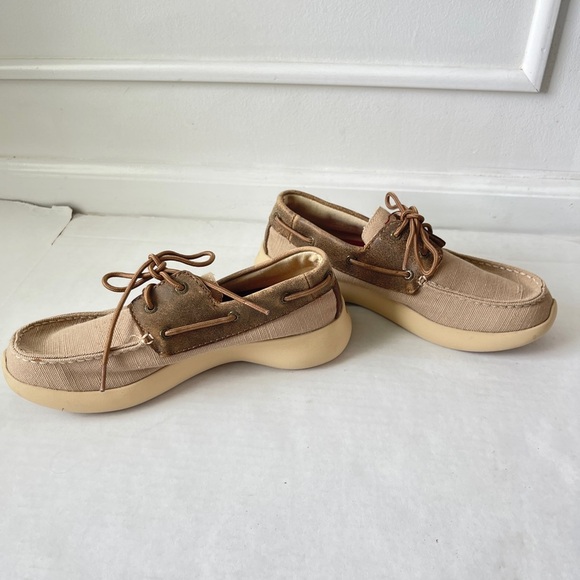 Twisted X Loafer Shoes Size 9 Women’s Eva Tan and Brown Boat Shoes - Picture 7 of 8